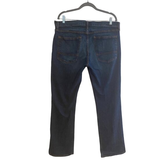 Arizona Jean Co Mens Flex Bootcut Jeans Size 36x32 Dark Wash Denim Work Pants - Picture 2 of 15